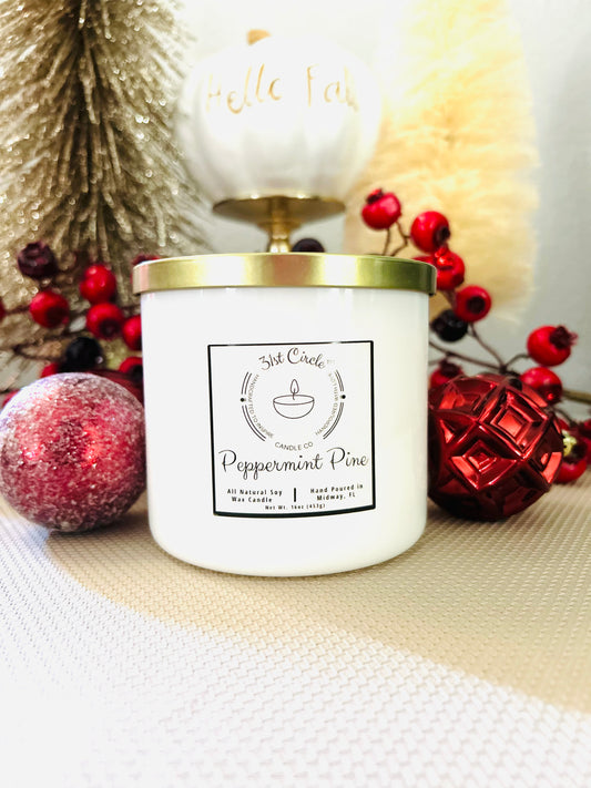 Peppermint Pine-16oz candle