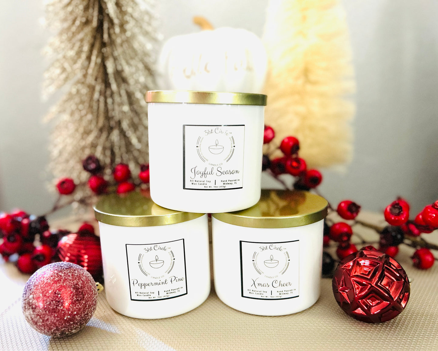 Peppermint Pine-16oz candle