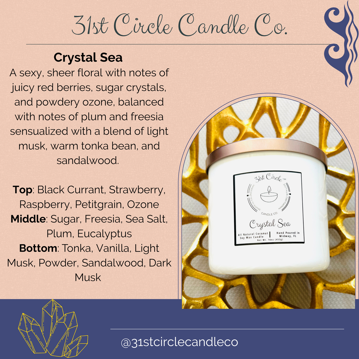 Crystal Sea-16oz candle