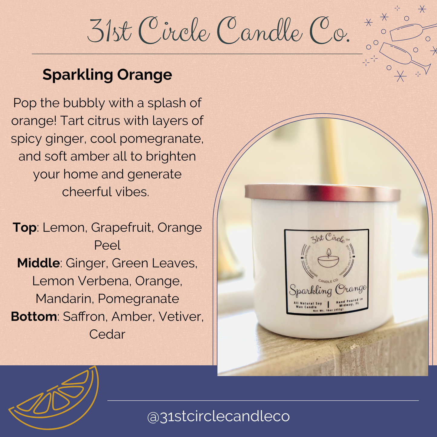 Sparkling Orange-16oz candle